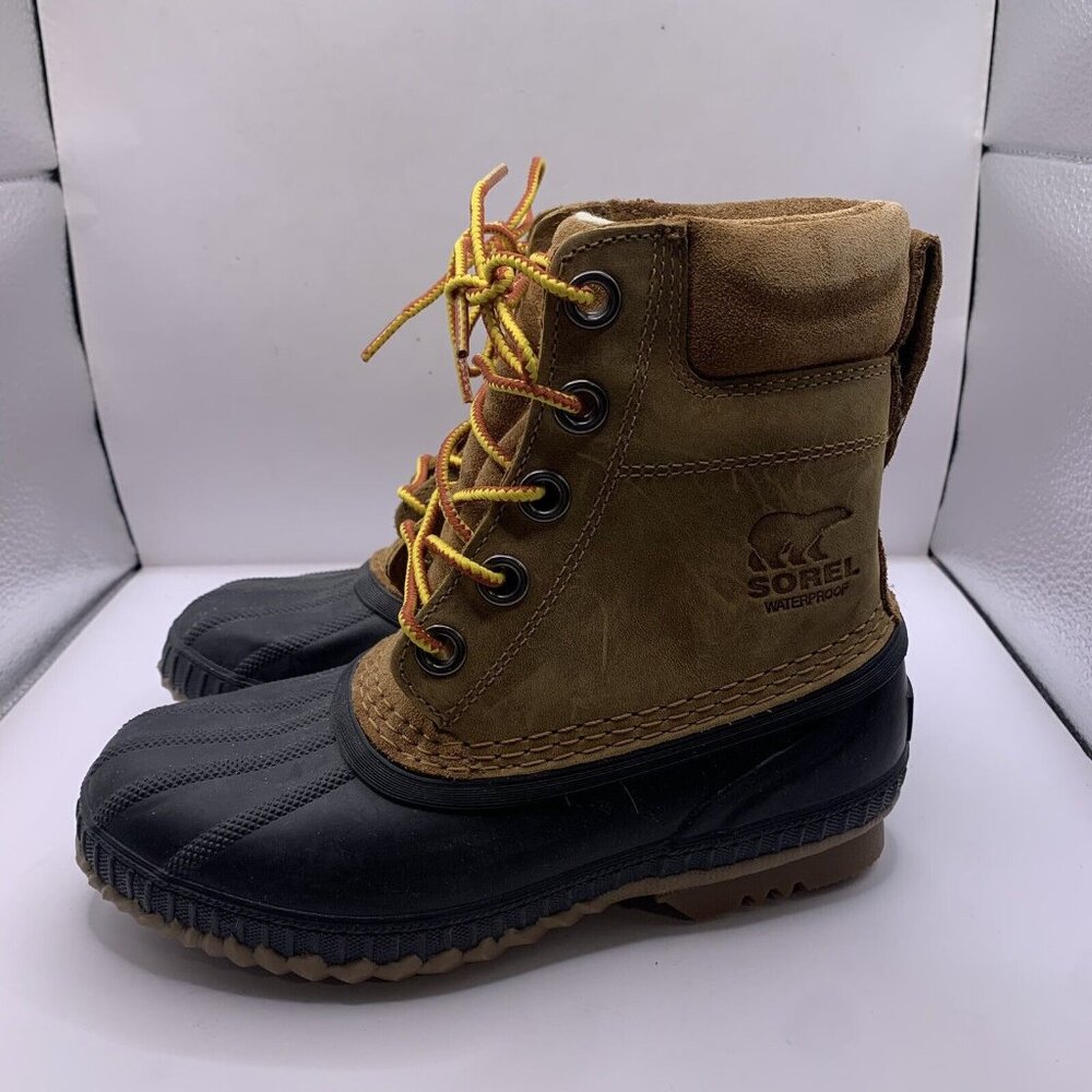 Sorel Kids Brown and Black Waterproof Lace-Up Rain & Snow Boots